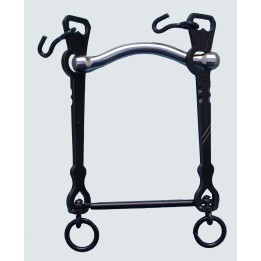Bocado Vaquero Articulado Embocadura de Arco de Acero Inoxidable Barra Recta