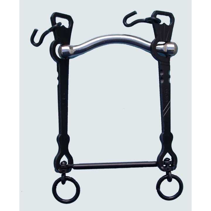 Bocado Vaquero Articulado Embocadura de Arco de Acero Inoxidable Barra Recta