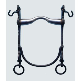 Bocado Vaquero Fijo Embocadura Muy Suave de acero inoxidable Barra Curva 
