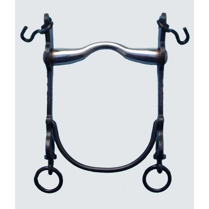 Bocado Vaquero Fijo Embocadura Muy Suave de acero inoxidable Barra Curva 