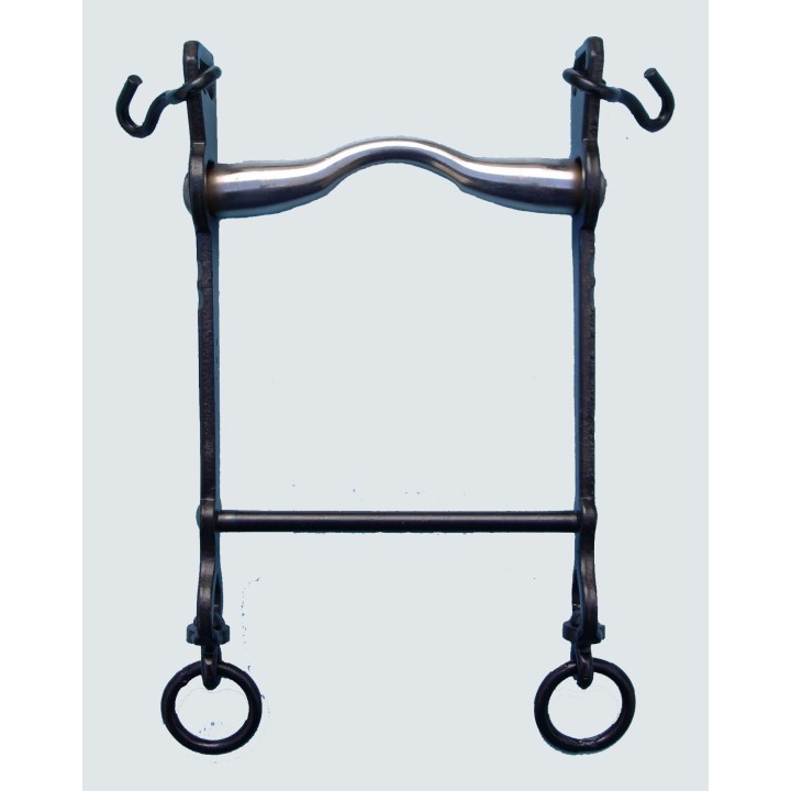 Bocado Vaquero Fijo Embocadura Muy Suave de Acero Inoxidable Barra Recta 