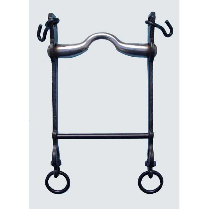 Bocado Vaquero Fijo Embocadura Inglesa de Acero Inoxidable Barra Recta