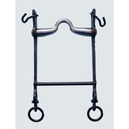Bocado Vaquero Fijo Embocadura Asa Caldera Pequeña de Acero Inoxidable Barra Recta 