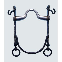 Bocado Vaquero Fijo Embocadura Asa Caldera Grande de Acero Inoxidable Barra Curva 