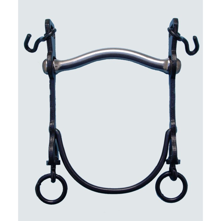 Bocado Vaquero Fijo Embocadura de Arco de Acero Inoxidable Barra Curva 