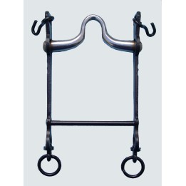 Bocado Vaquero Fijo Embocadura Cuello Ganso de Acero Inoxidable Barra Recta
